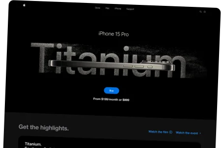 Animated Apple Iphone 3D Website